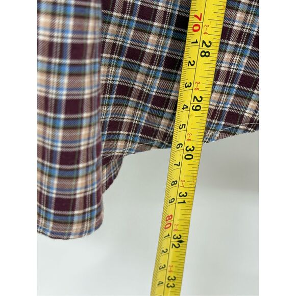 Ralph Lauren Button Down Shirt Plaid Men XL Maroon Red Blue Tan Long Sleeve - Picture 7 of 9